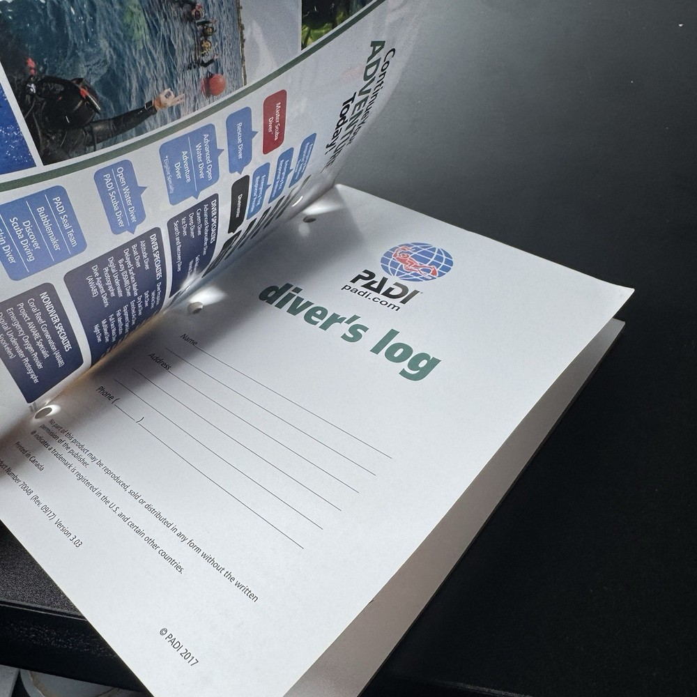 PADI Refill Log Book Red 70048