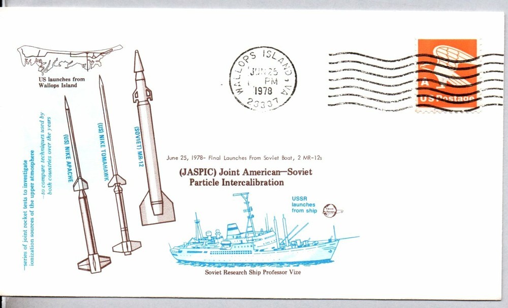 JASPIC JOINT AMERICAN SOVIET PARTICLE INTERCALIBRATION LAUNCH 6/25/78 WALLOPS IS