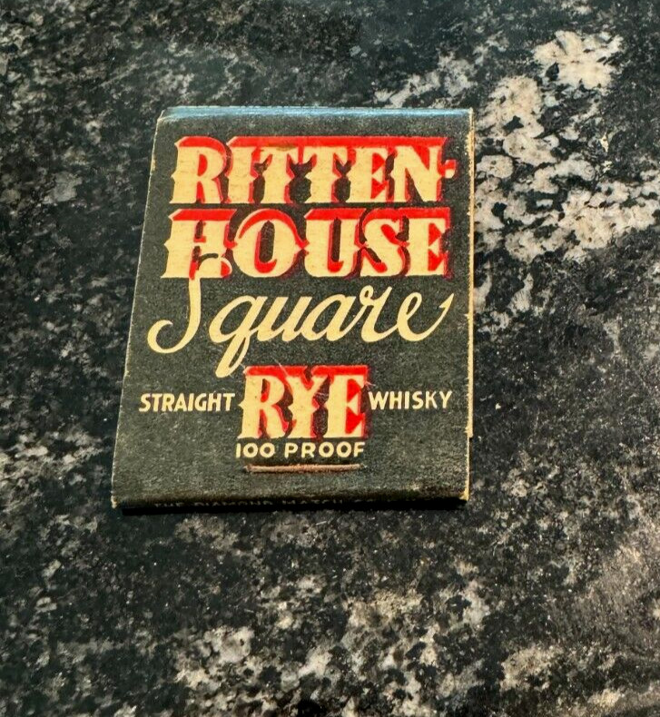 FULL UNSTRUCK DIXIE BELLE GIN - RITTENHOUSE SQUARE RYE PACK MATCHES MATCHBOOK