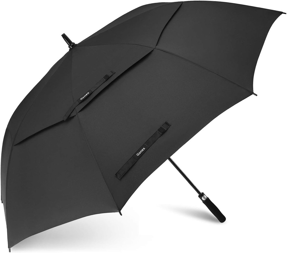Large Windproof Golf Umbrella - Automatic Open - Double Canopy Rain Guard - Huge