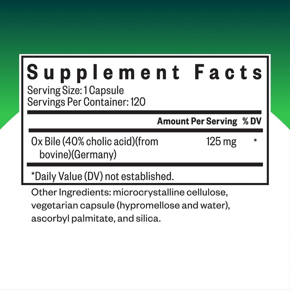 Bile Nutrients, Herbal Digestive Support for Healthy Gallbladder Function and Bi