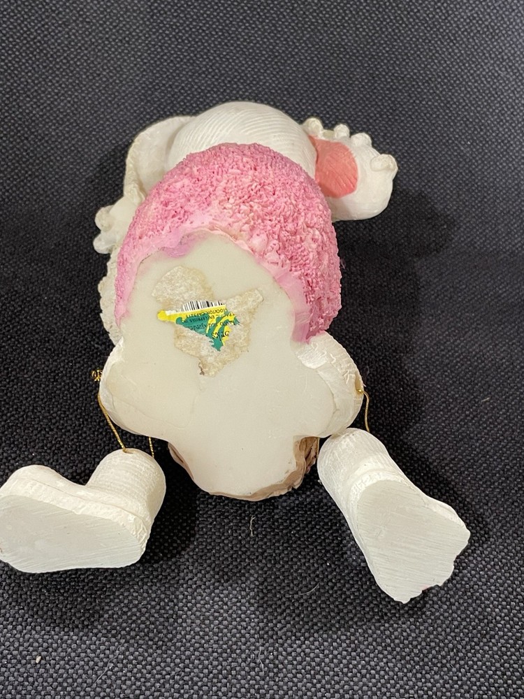 Yard works Posing Ceramic Bunny, Holding Lil Bluebird Easter