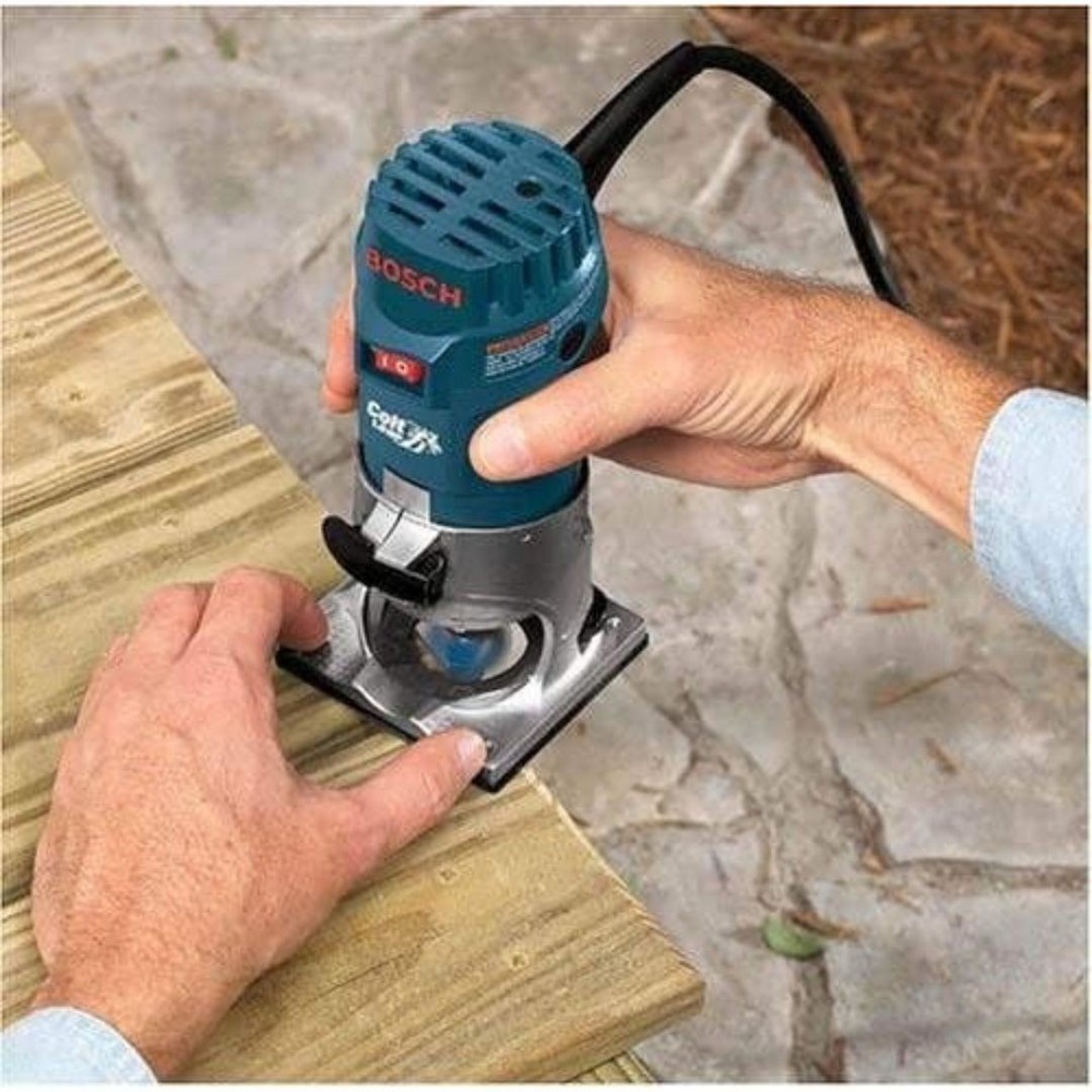 Bosch Colt Palm 5.7 Amp 1 HP Fixed Base Variable Speed Router with Edge Guide