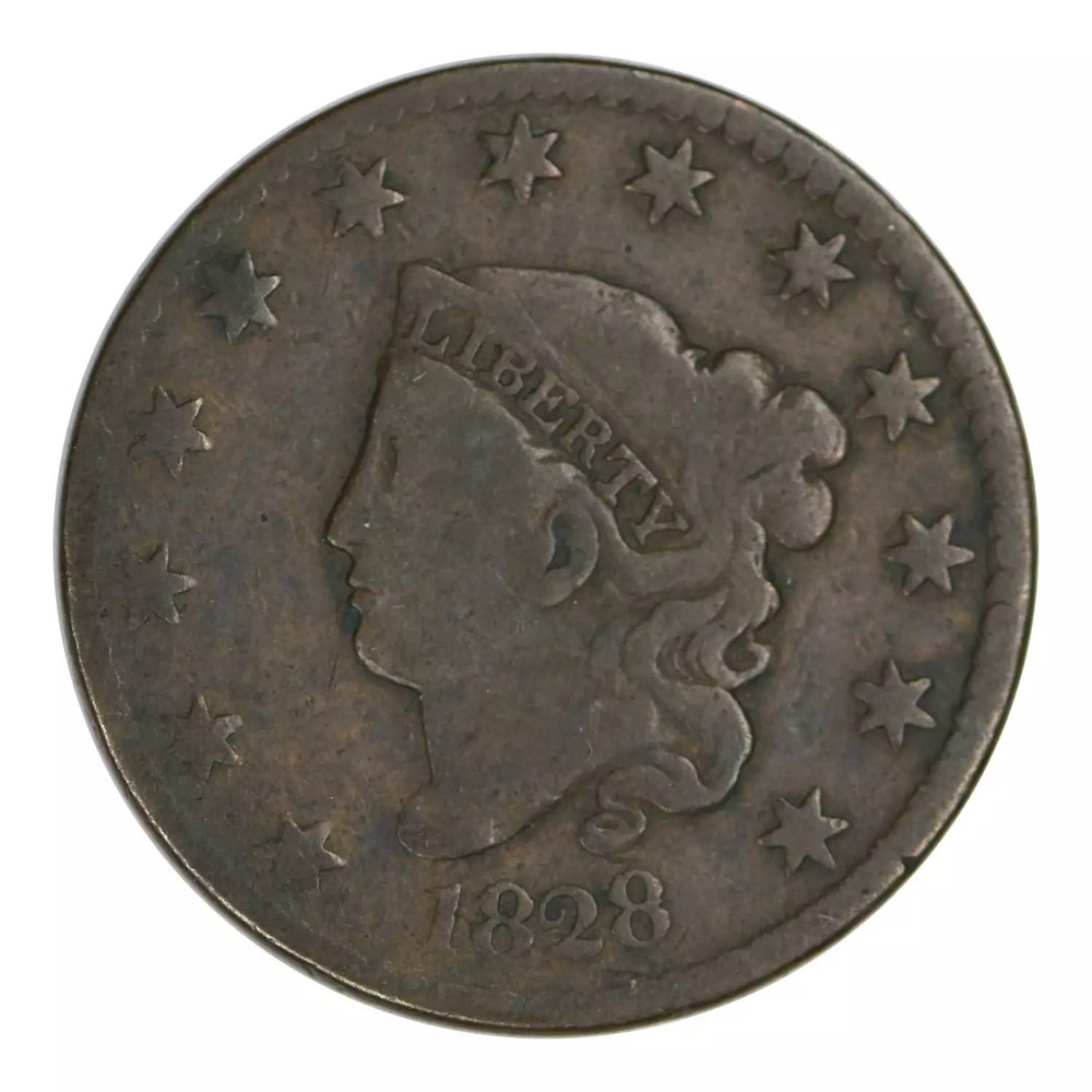 1828Coronet Head Large Cent Very Good Condition Large Date