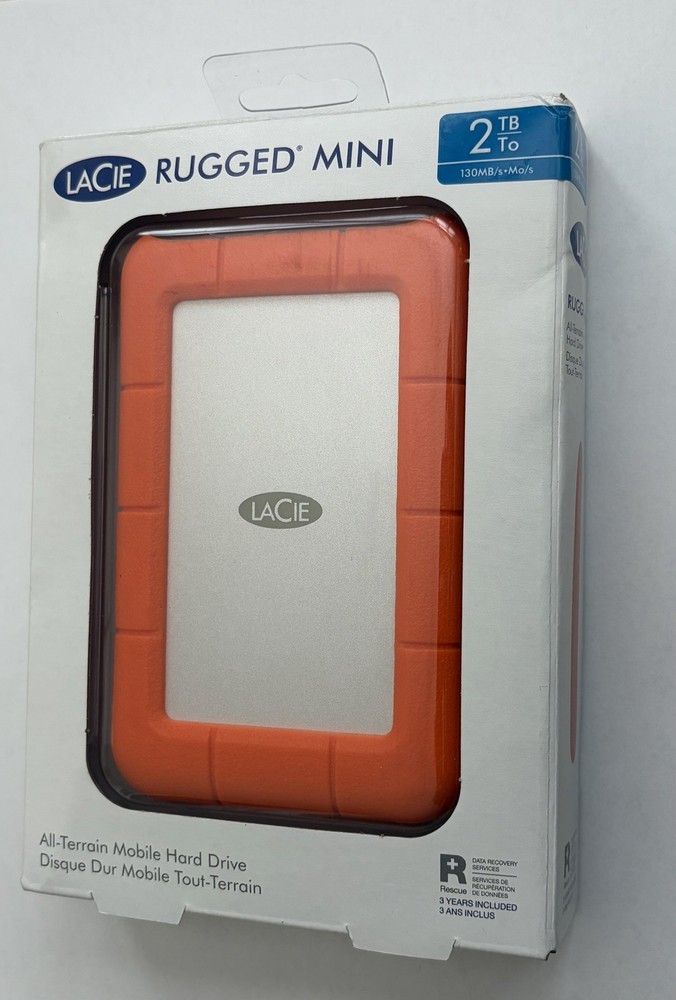 LACIE RUGGED MINI 2TB USB 3.2 Gen1 *NEW* *OPEN BOX*