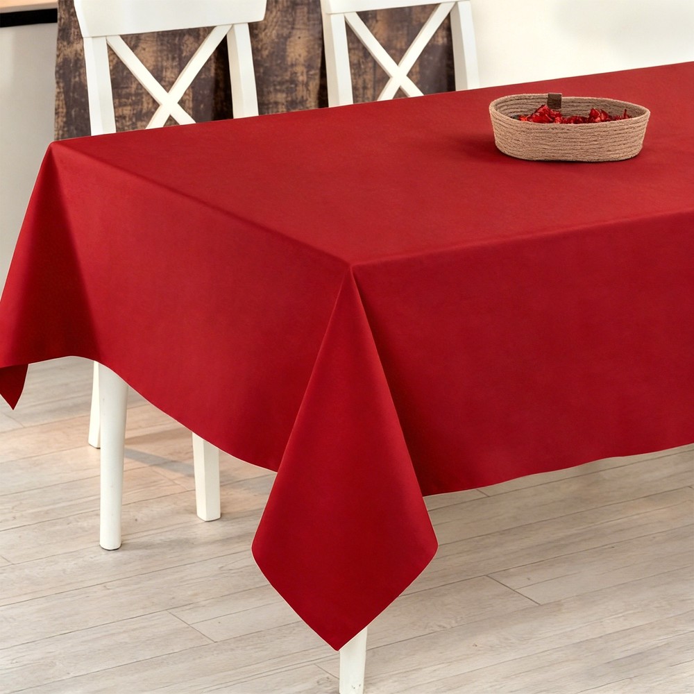 160x250cm Rectangle Tablecloth, Thickened Polyester Table Cloth Red