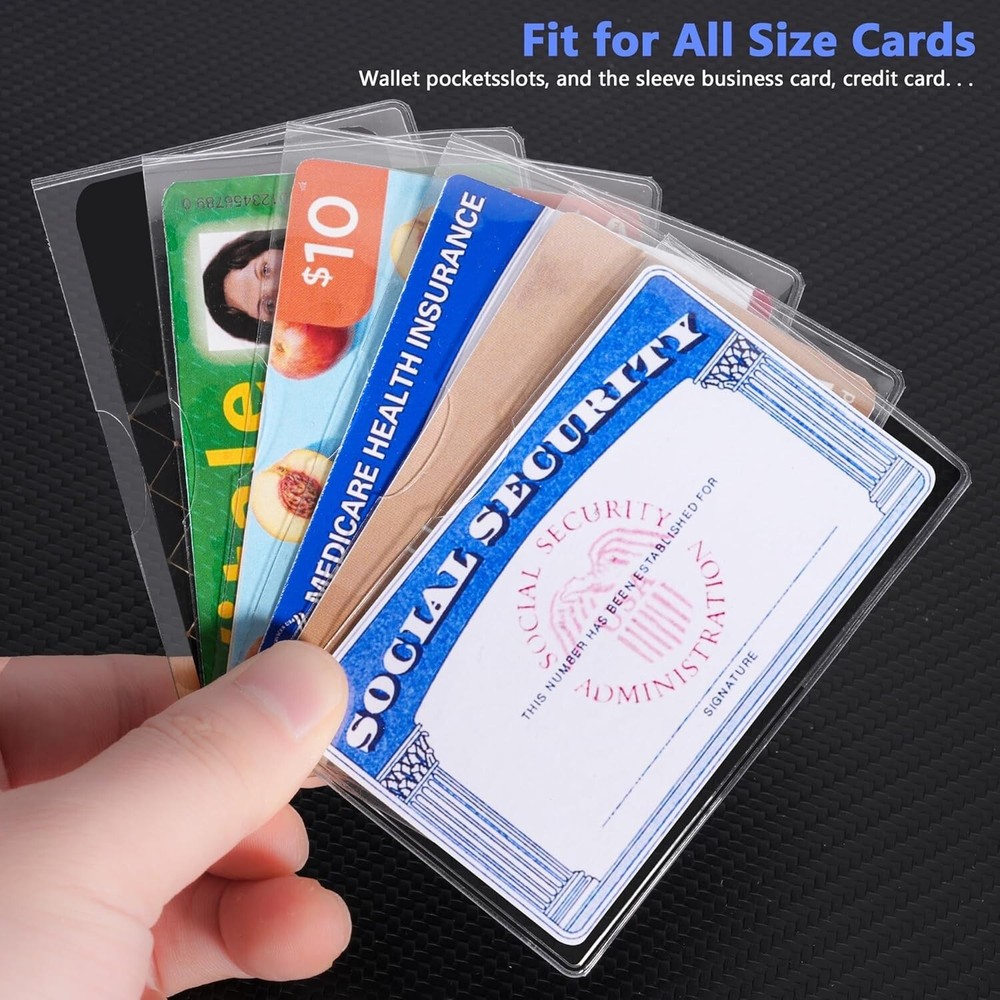 6 Pack Social Security Card Protector/Medicare Card Protector Sleeve