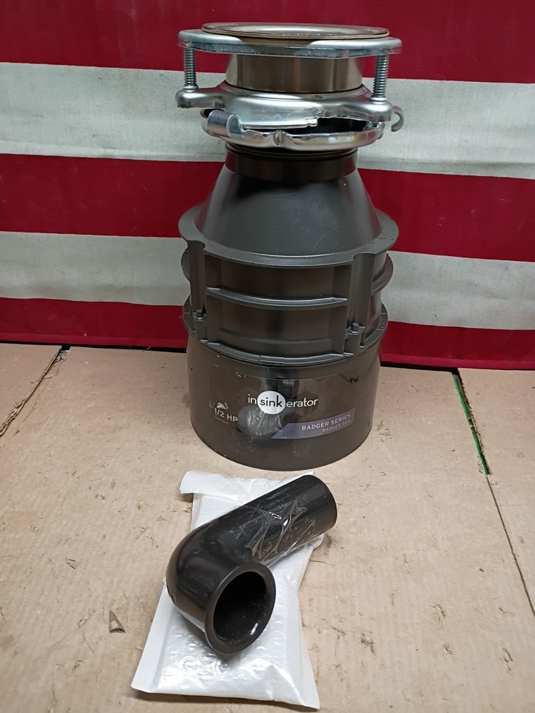 InSinkErator Badger 500, 1/2 HP Continuous Feed Kitchen Garbage Disposal, READ