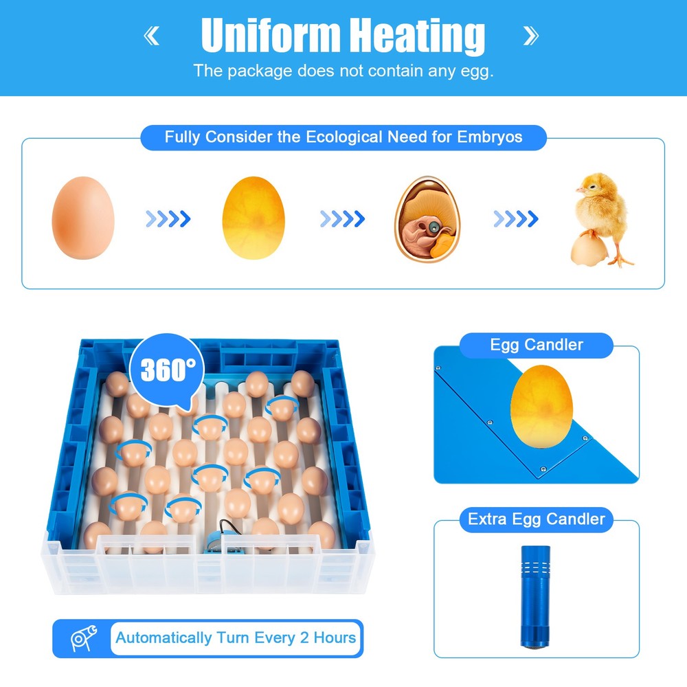 Egg Incubator Automatic Chicken Quail Chick Hatcher Incubators for Hatching Eggs