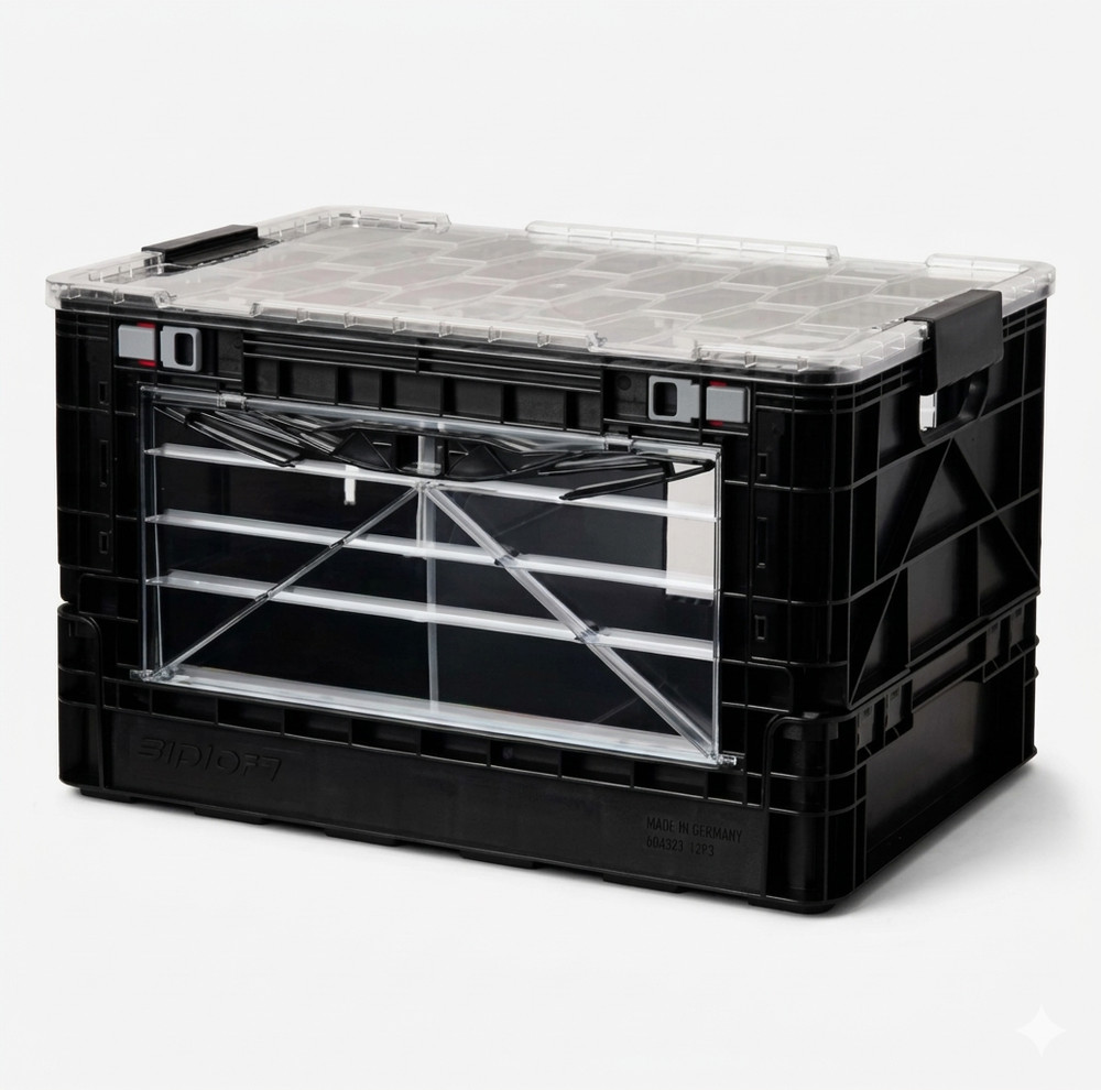 Collapsible SidioCrate. Super-durable pro-grade storage.