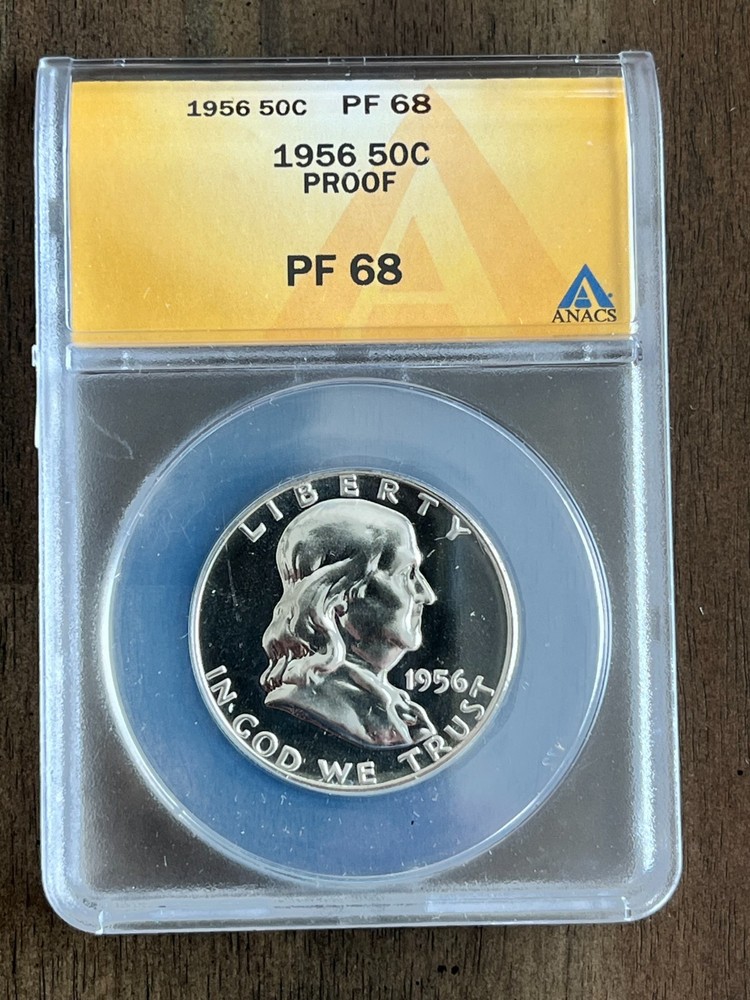 1956 Franklin Half Dollar PF 68 ANACS