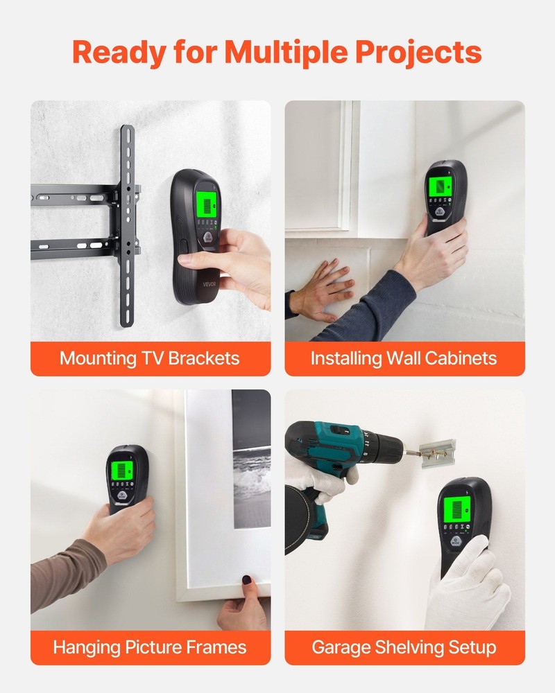 5-Level Wall Scanner with Audio Feedback for DIY Home Projects