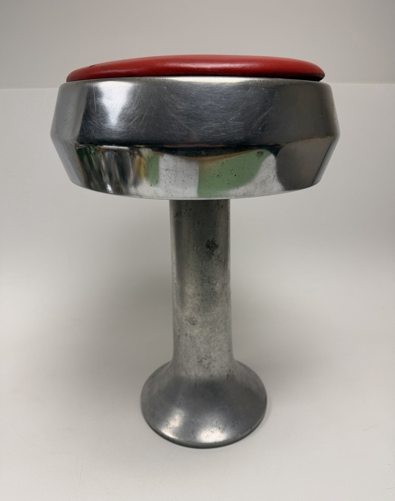 Vintage Diner Bar Swivel Stool - Red Top