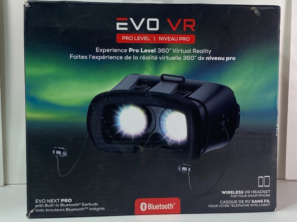 EVO VR PRO LEVEL 360 VIRTUAL REALITY BLUETOOTH WIRELESS HEADSET NEW OPEN BOX