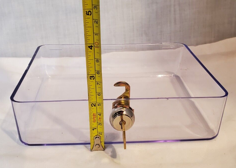 Clear Plastic Drawer Tray with Lock and Key