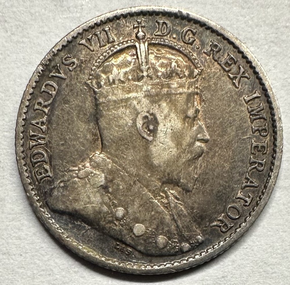 1910 Canada 5 Cents, VF Silver! #2