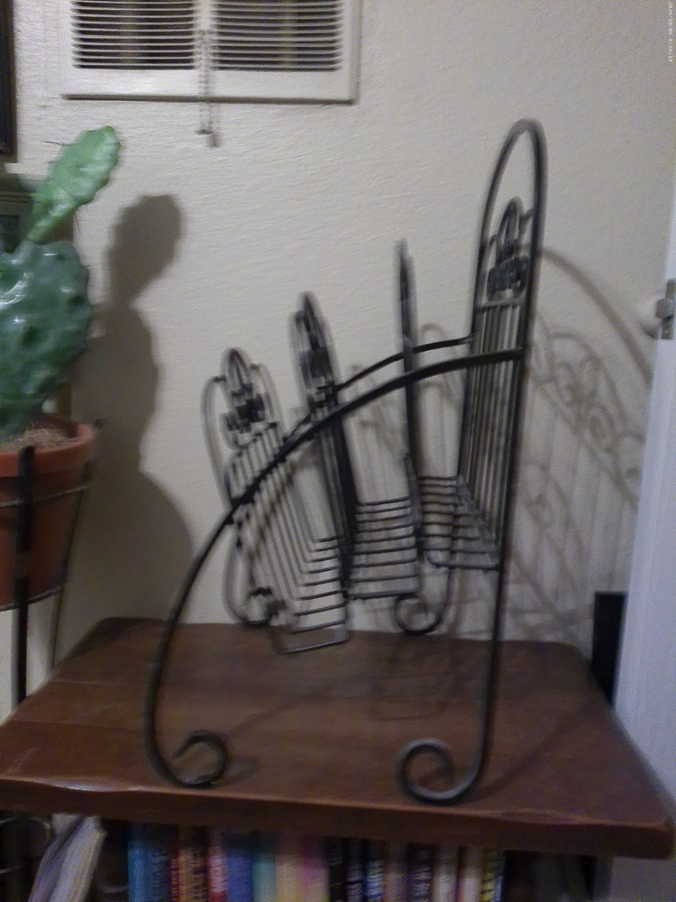 Vintage Rod Iron Magazine Rack