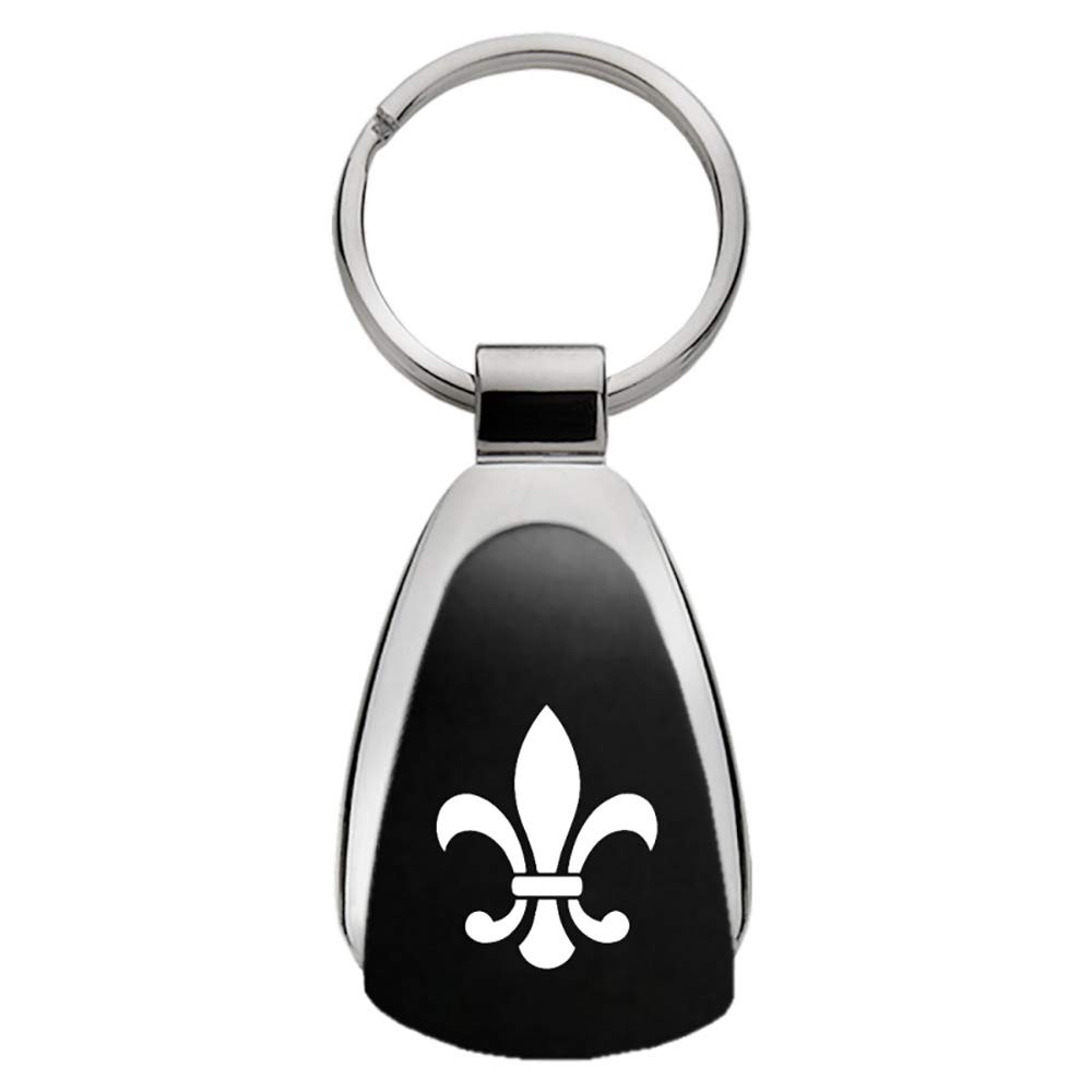 Fleur-De-Lis Tear Drop Key Chain