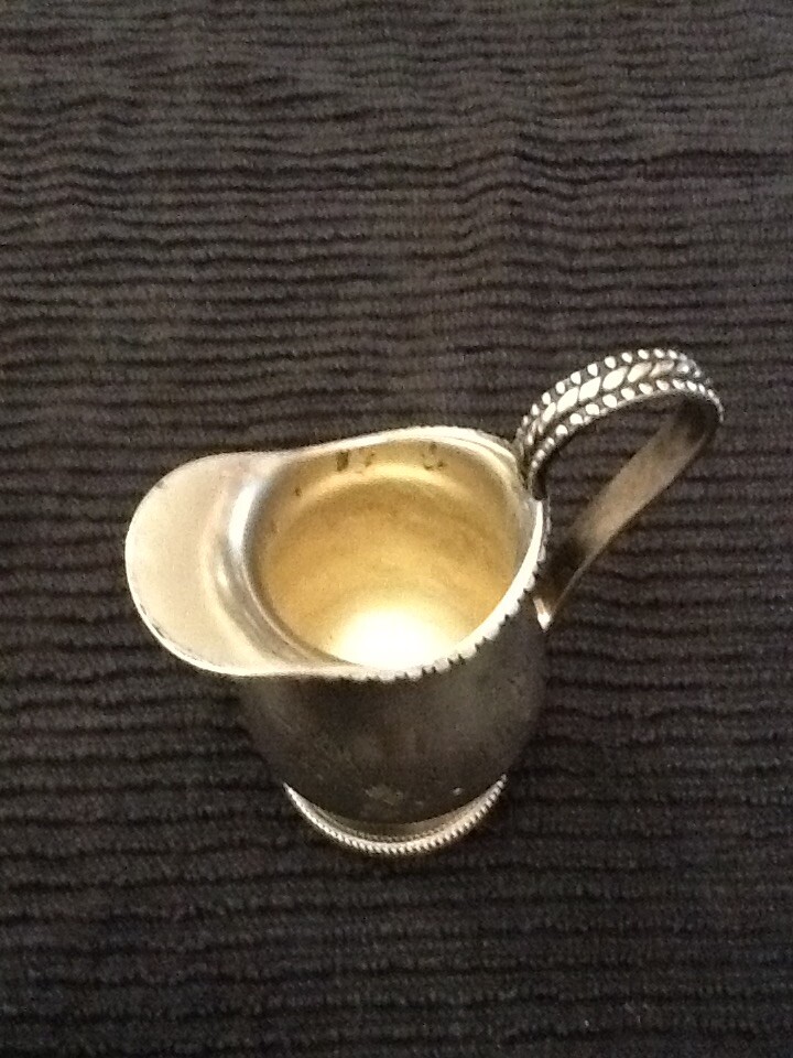 Pretty Silver Plate Engraved Cream Jug.
