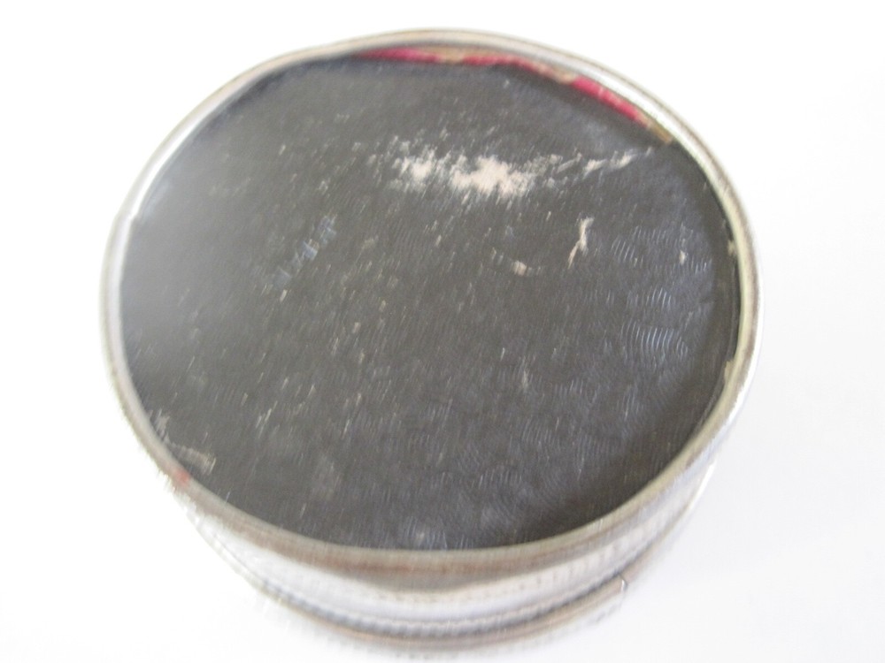 Pin Cushion w/ Thread Inside Paper Bottom Silver Tone