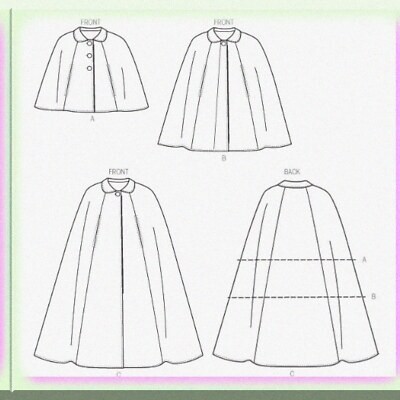 Misses' Sewing Pattern for Cape Craft Kit