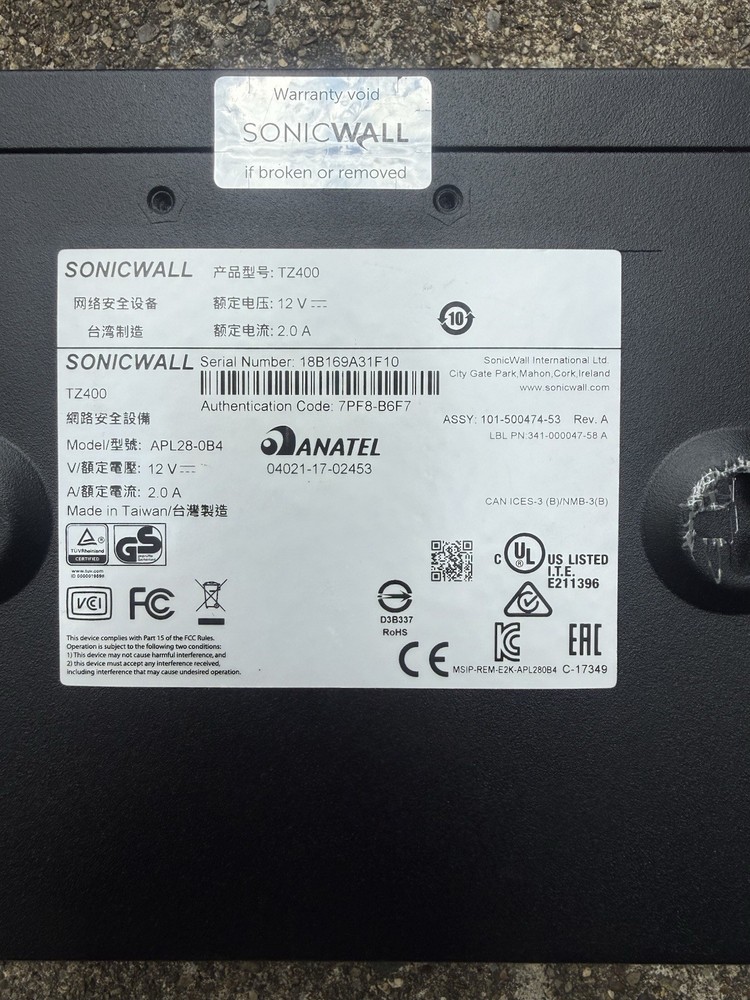 SonicWALL TZ400 Firewall