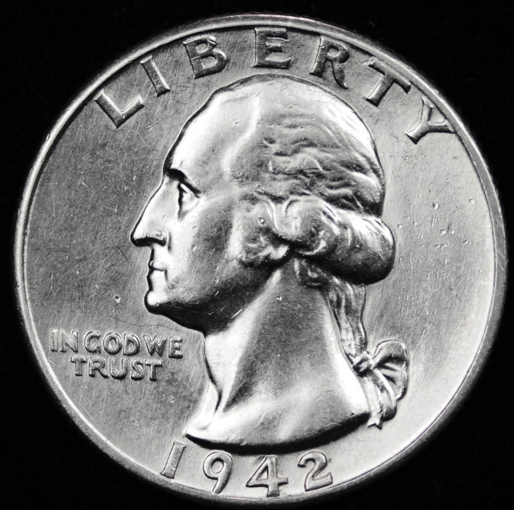1942-d Washington Quarter.   B.U.  65762 (Inventory A)