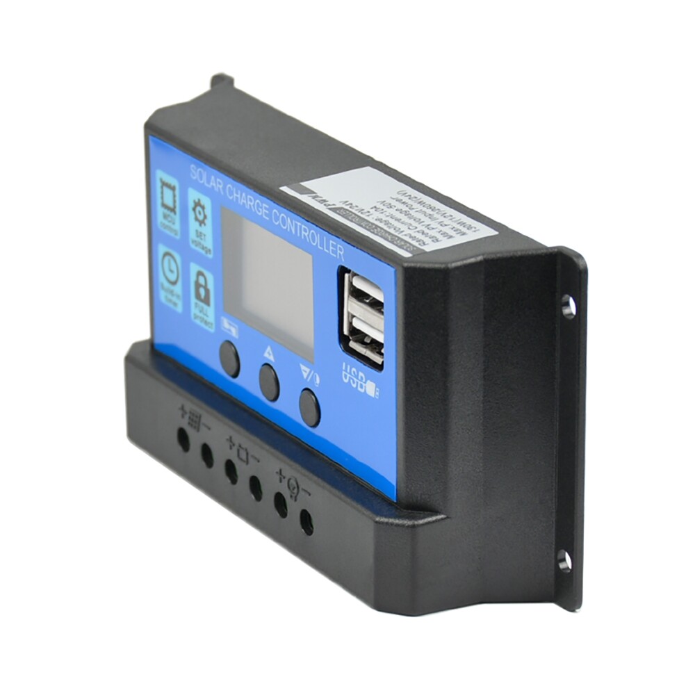 Solar Panel Charge Controller 12V 24V 60A Automatic Universal USB LCD Dispaly