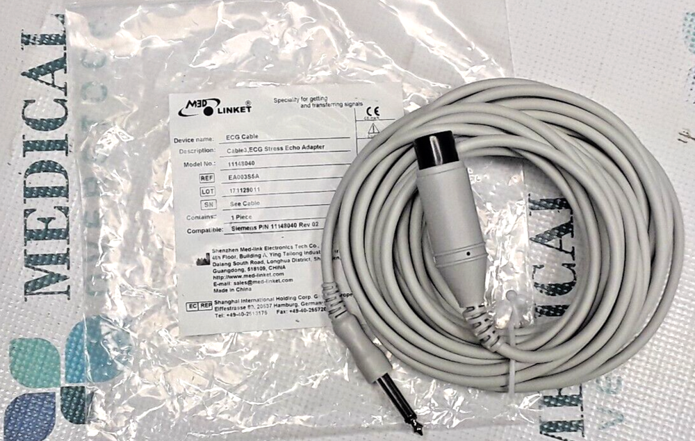 11148040 - CABLE3, ECG STRESS ECHO ADAPTER - SIEMENS COMPATIBLE - NEW