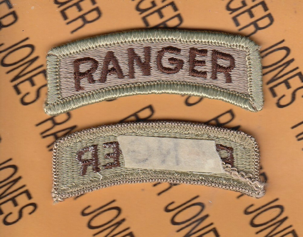 US ARMY RANGER desert DCU qualification tab patch m/e