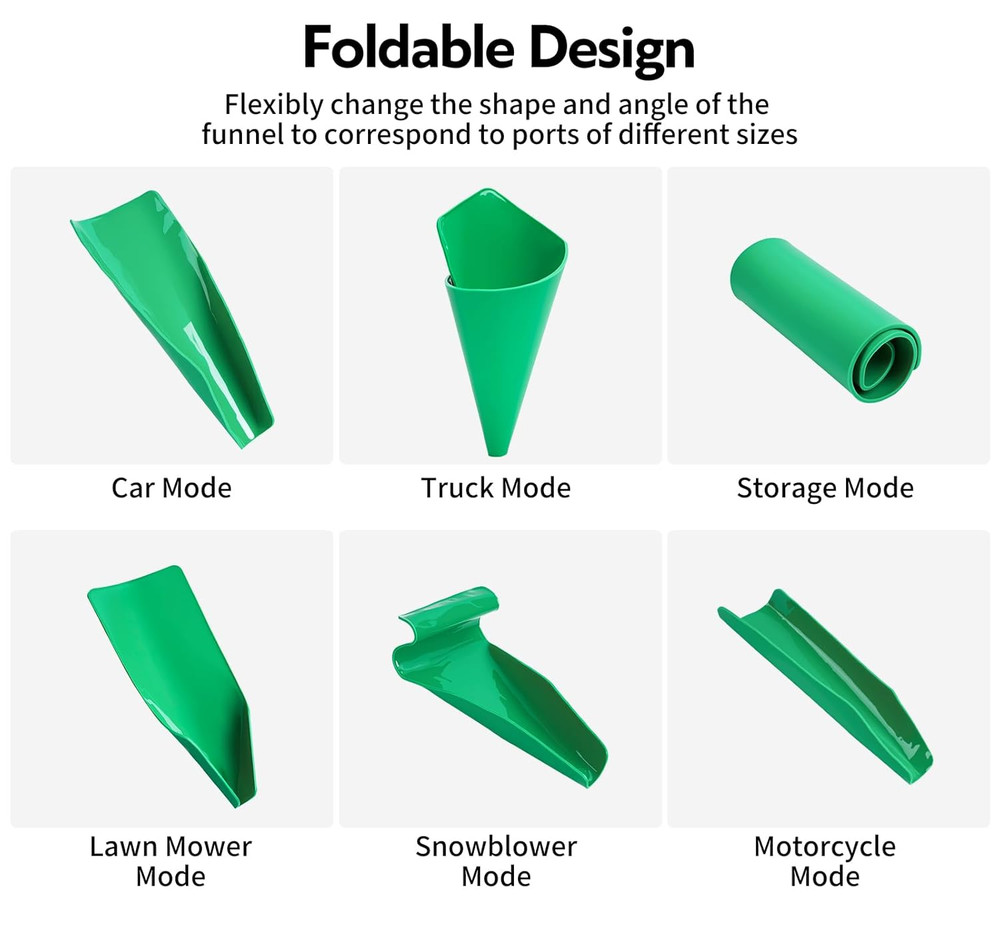 Reusable Flexible Oil Drain Funnel Form a Foldable Bendable Flex Funnel for Car