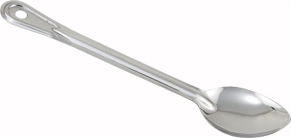 Winco Prime Stainless Steel Basting Spoon, NSF, Solid, 13"
