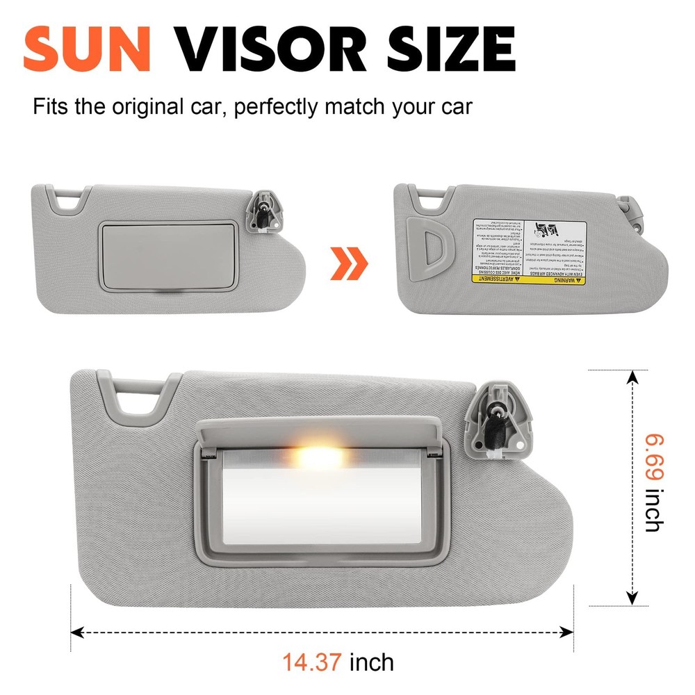 Gray Driver Left + Passenger Right & Side, Grey