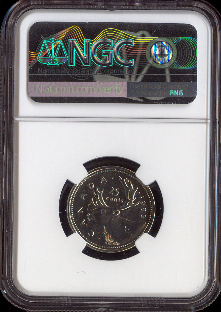 1995 Canada 25 Cents NGC MS66 Quality