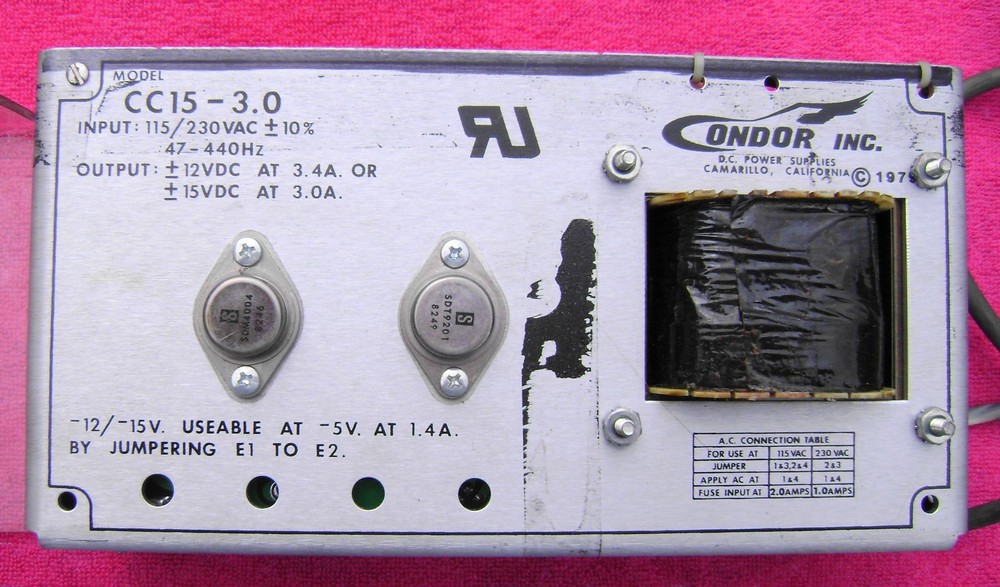 CONDOR POWER SUPPLY CC15-3.0