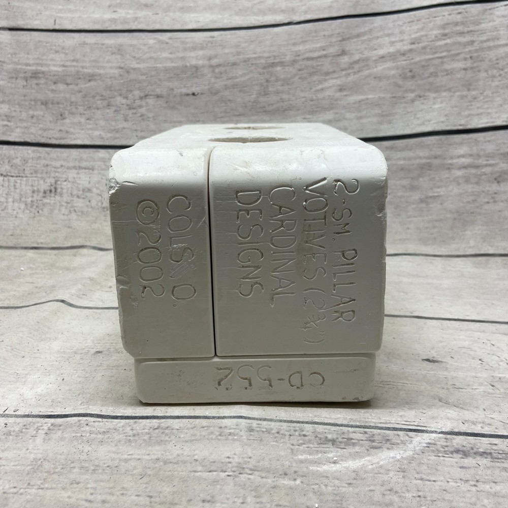 2002 Cardinal Designs Ceramic Casting Mold 2 Small Pillar Votives #CD-522