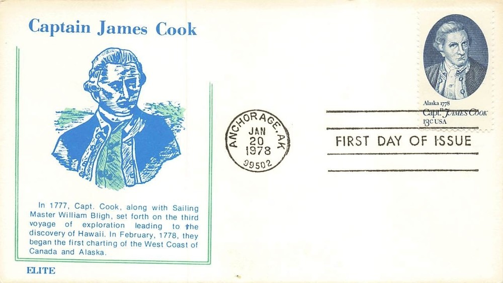 1732 13c CAPT. JAMES COOK - ELITE CACHET