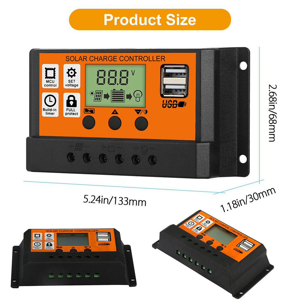 30A Solar Photovoltaic Charge Controller Solar Panel Battery Controller