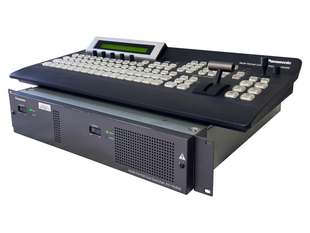 Panasonic AV‑HS450 Switcher + Control Panel + Dual PSU - Complete Broadcast Set