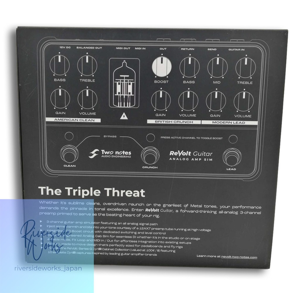 TWO NOTES Effect Pedal REVOLT GUITAR ANALOG AMP SIM - Versatile JP