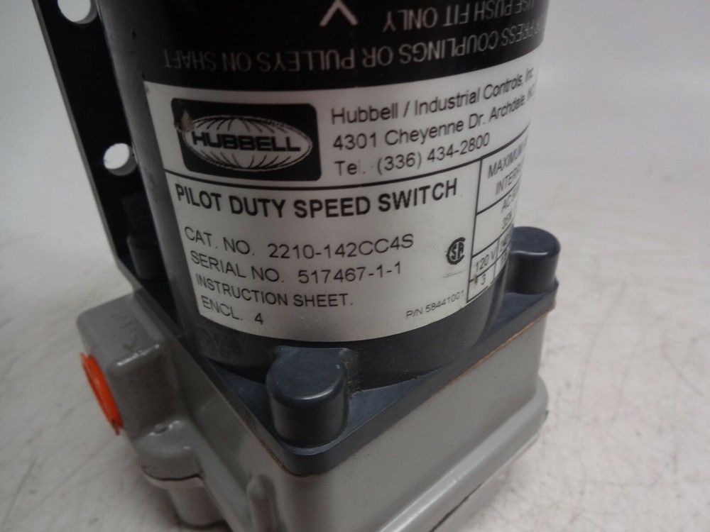 Hubbell 2210-142cc4s Pilot Duty Speed Switch
