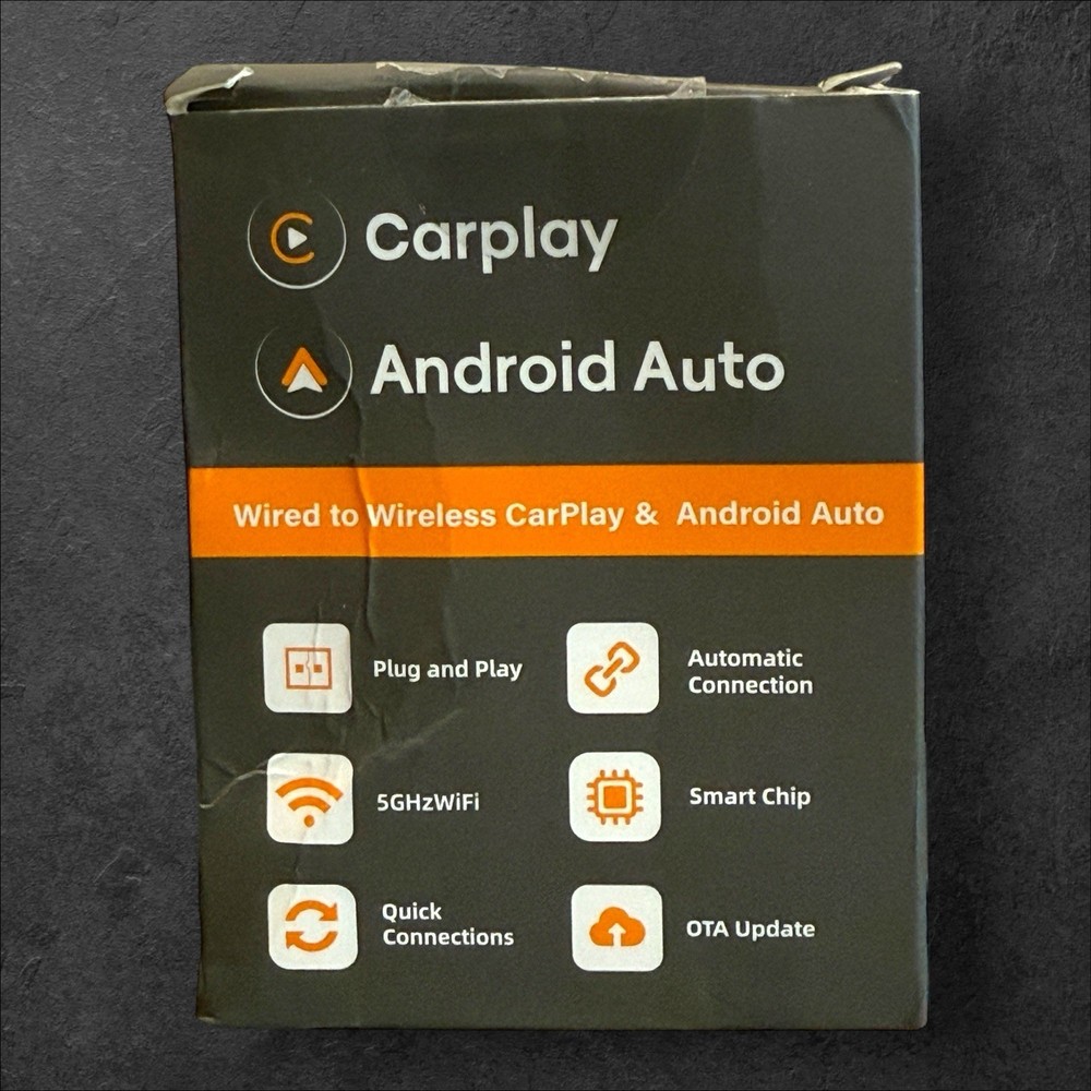 Wireless CarPlay & Android Auto Adapter A1 – Plug & Play – Open Box