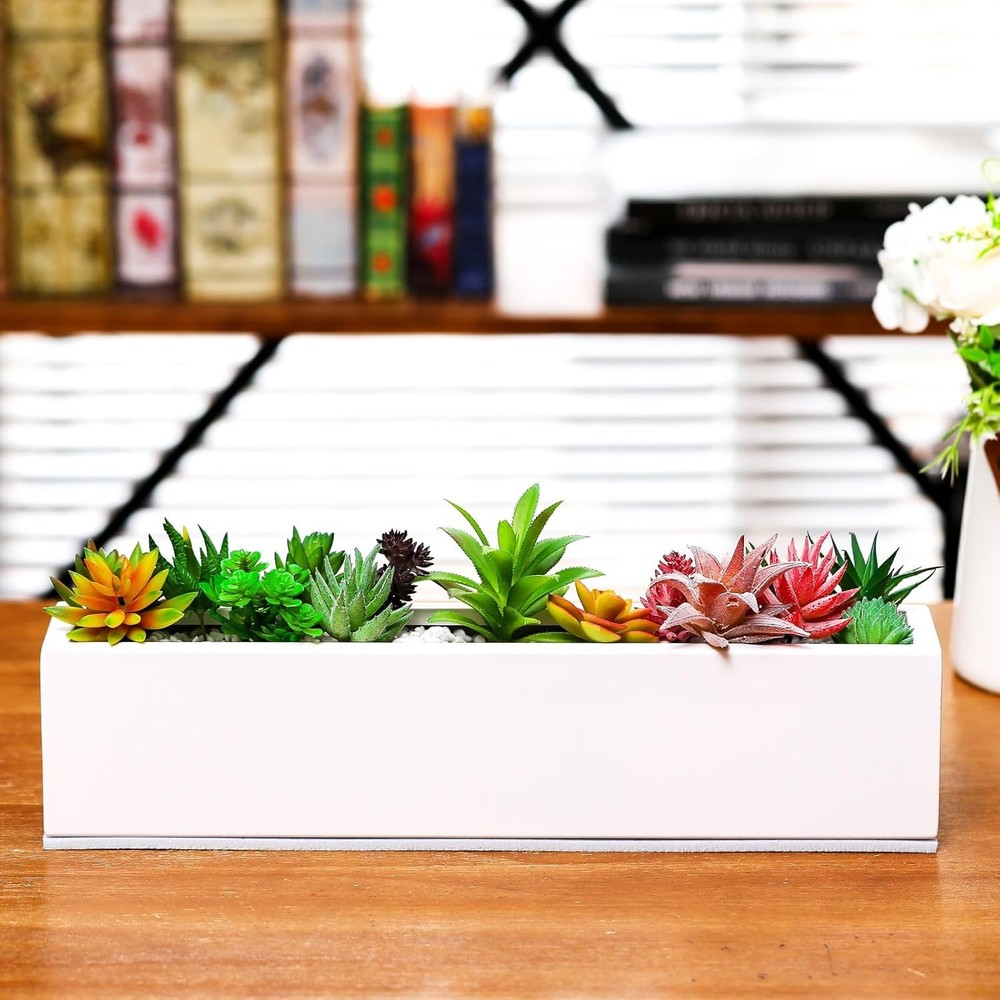 1 Pcs Long Rectangular Planter Box Window Sill Plant Box Metal Water Trough
