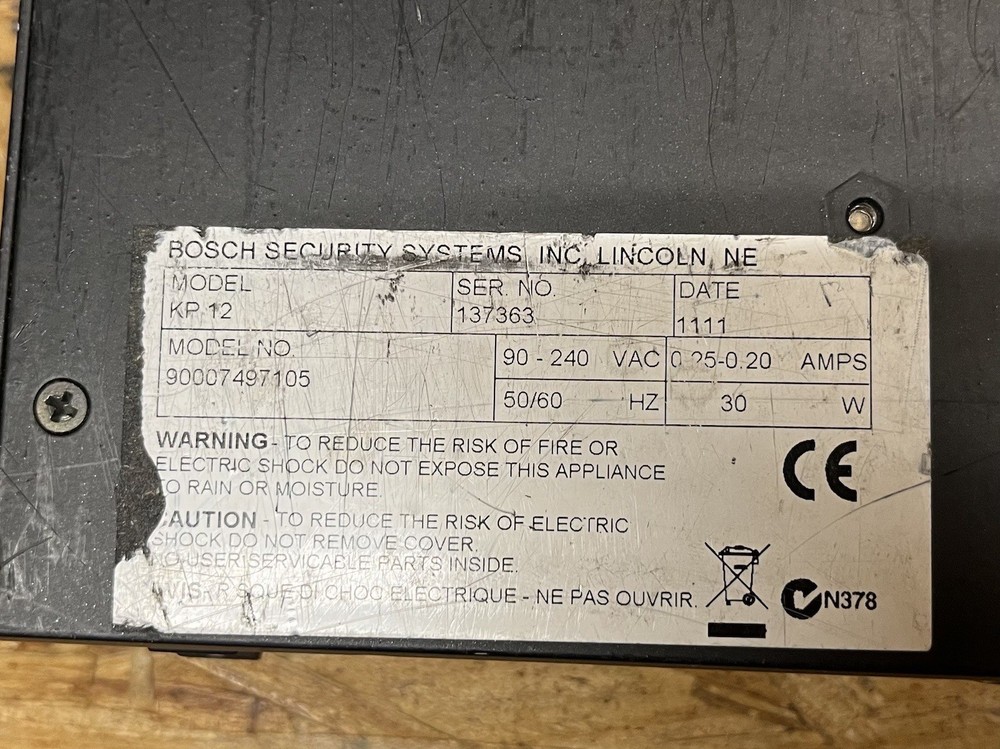 UNTESTED RTS Telex KP-12 BLACK 12 Position Key Panel Intercom System