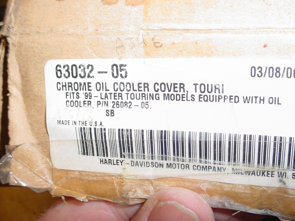 Harley Davidson Chrome Oil Cooler Cover  63032-05