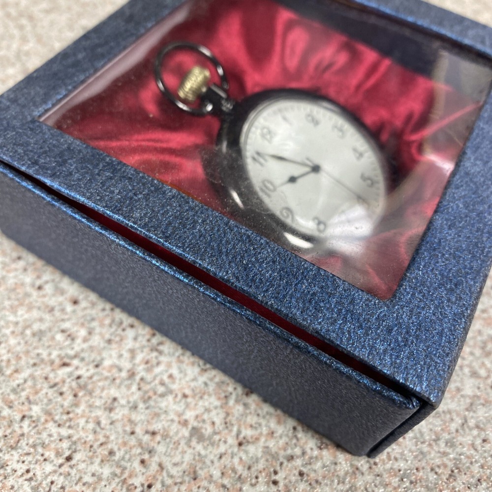 Plain Front - Shark on Back Pocket Watch - New