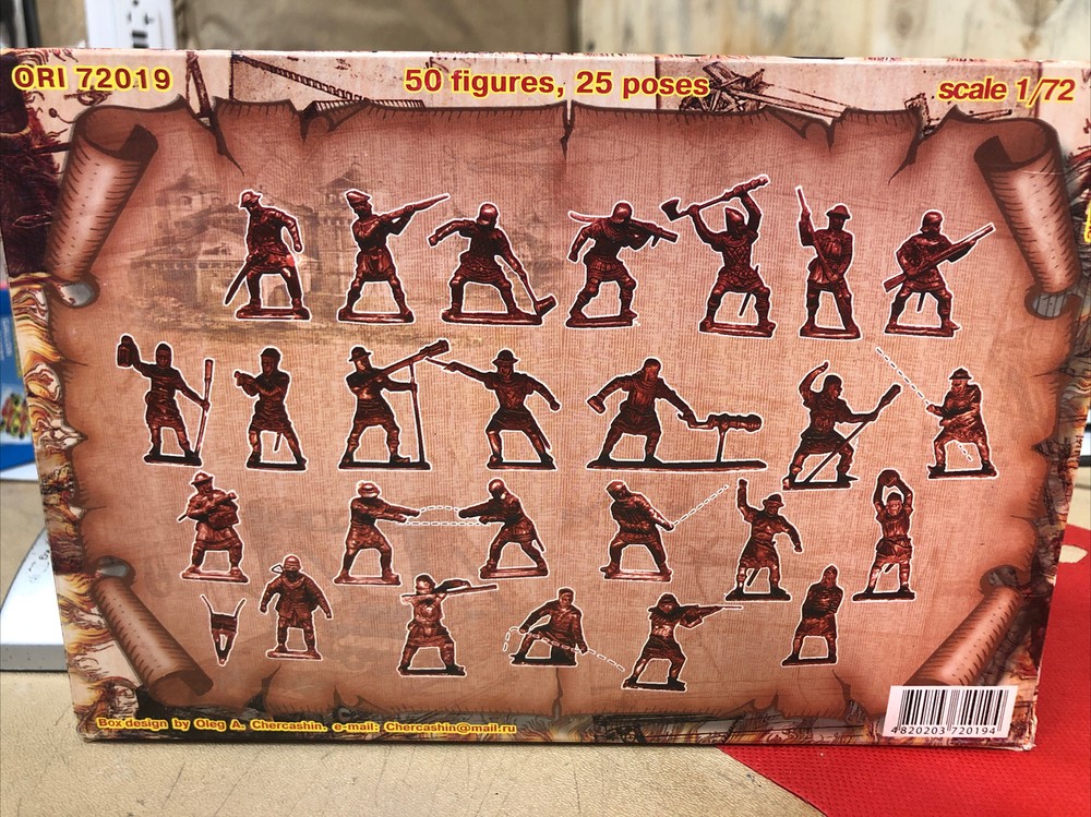 Orion Figures 1/72 scale Medieval Siege Troops plastic figures