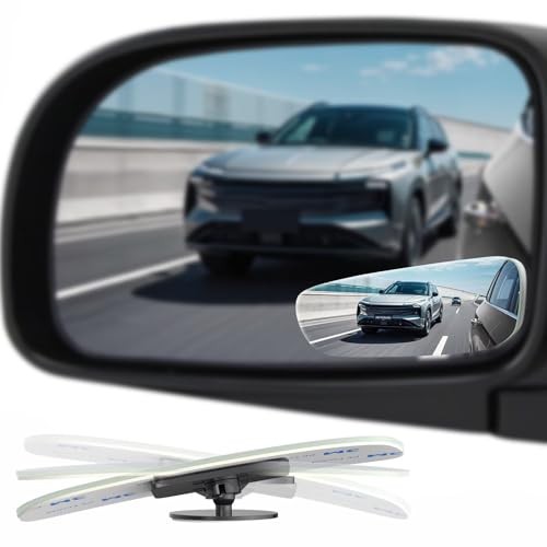Blind Spot Mirrors 2 Pack, Frameless Side Mirror Blindspot Convex Slender-2pcs