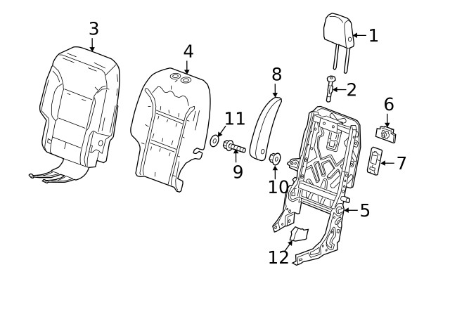 Genuine GM Headrest 84334505