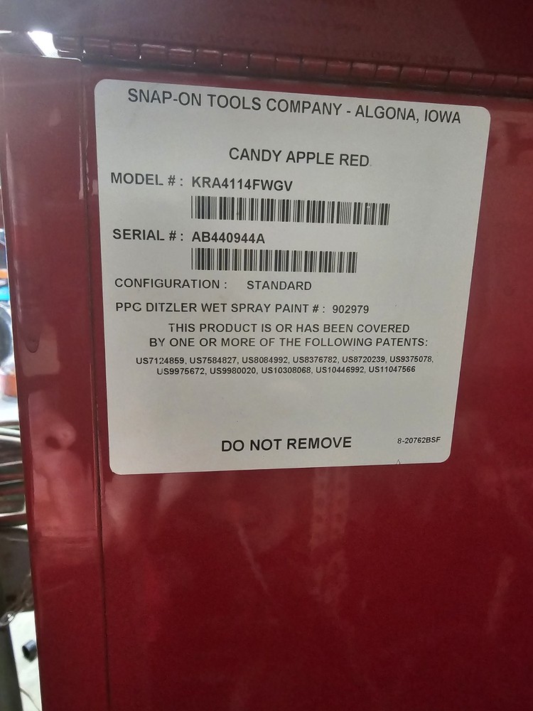 Snapon Tool Box Candy Apple Red